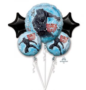 Black Panther 5-Balloon Bouquet Party Supplies Decorations Ideas Novelty Gift 39079