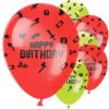 6 Pcs Game On Latex Balloons Party Supplies Decorations Ideas Novelty Gift RB323