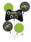 Next Level Controller 5-Balloon Bouquet Party Supplies Decorations Ideas Novelty Gift 40663