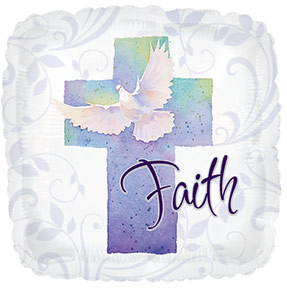 Lilac Cross Faith Standard Balloon Party Supplies Decorations Ideas Novelty Gift
