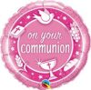 Pink On Your Communion 18in Balloon Party Supplies Decorations Ideas Novelty Gift 49748