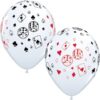 6pcs Casino Dice 11in Latex Balloons Party Supplies Decorations Ideas Novelty Gift 39838