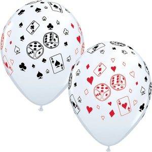 6 Pcs Casino Dice Latex Balloons Party Supplies Decorations Ideas Novelty Gift