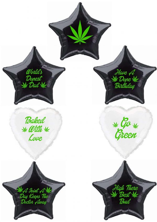 Personalised Marijuana 18in Balloon Party Supplies Decorations Ideas Novelty Gift