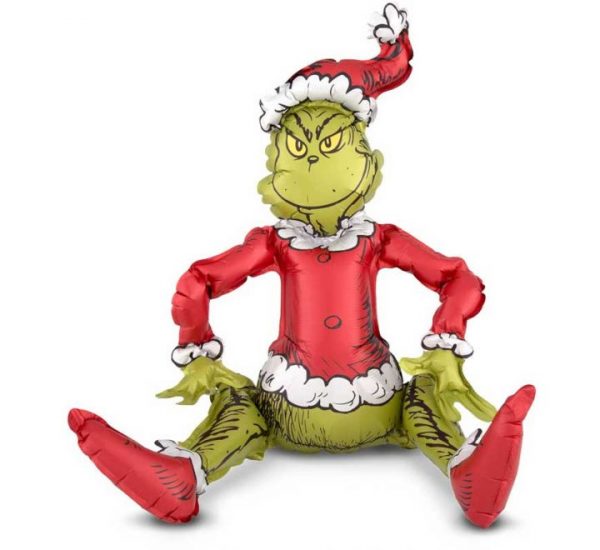 Xmas Grinch Sitting Balloon Party Supplies Decorations Ideas Novelty Gift
