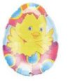 Chick In Easter Egg 27in Shape Balloon Party Supplies Decorations Ideas Novelty Gift 07639