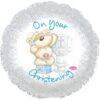 Blue Fizzy Moon Bear Christening 18in Balloon Party Supplies Decorations Ideas Novelty Gift 115670
