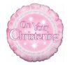 Pink Holographic Christening 18in Balloon Party Supplies Decorations Ideas Novelty Gift 228236