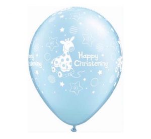 Blue Giraffe Christening Latex Balloons Party Supplies Decorations Ideas Novelty Gift