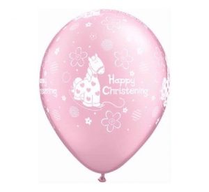 Pink Christening Pony Latex Balloons Party Supplies Decorations Ideas Novelty Gift