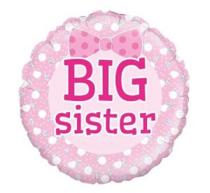 Big Sister Bow Standard Balloon Party Supplies Decorations Ideas Novelty Gift