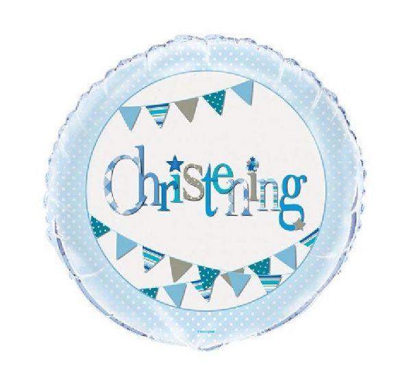 Blue Bunting Christening 18in Balloon Party Supplies Decorations Ideas Novelty Gift 52067