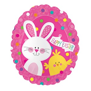 Pink Happy Easter Egg Balloon Party Supplies Decorations Ideas Novelty Gift