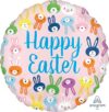 Pink Cute Bunny Faces Easter 18in Balloon Party Supplies Decorations Ideas Novelty Gift 37016