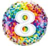 Age 8 Rainbow Confetti Balloon Party Supplies Decorations Ideas Novelty Gift