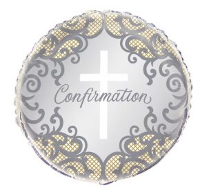 Gold & Silver Confirmation Cross Balloon Party Supplies Decorations Ideas Novelty Gift