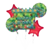 TNT Pixel 5-Balloon Bouquet Party Supplies Decorations Ideas Novelty Gift 44738