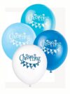 Blue Christening Bunting 12in Latex Balloons Party Supplies Decorations Ideas Novelty Gift 52066