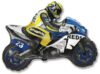 Blue Yellow Motorbike 36in Shape Balloon Party Supplies Decorations Ideas Novelty Gift 901663A