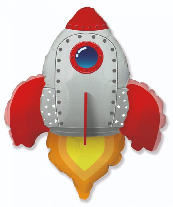 Red Space Rocket Supershape Balloon Party Supplies Decorations Ideas Novelty Gift