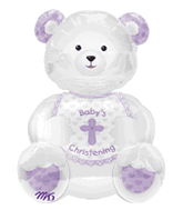 Christening Bear Supershape Balloon Party Supplies Decorations Ideas Novelty Gift