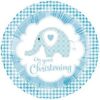 Blue Plaid Elephant Christening 18in Balloon Party Supplies Decorations Ideas Novelty Gift B98820