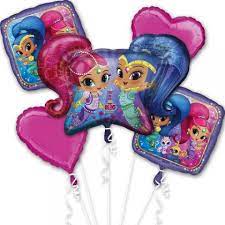 Shimmer & Shine Balloons Bouquet Party Supplies Decorations Ideas Novelty Gift