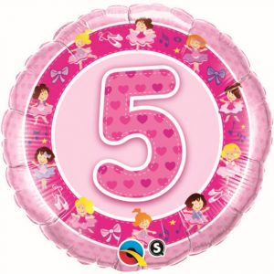 Happy 5th Birthday Dancer Standard Balloon Party Supplies Decorations Ideas Novelty Gift
