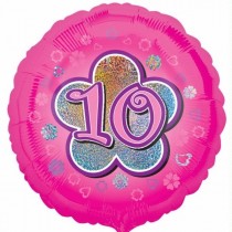Pink Flower 10th Birthday Standard Balloon Party Supplies Decorations Ideas Novelty Gift