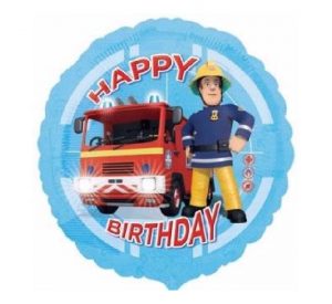 Happy Birthday Fireman Sam 18in Balloon Party Supplies Decorations Ideas Novelty Gift 30132