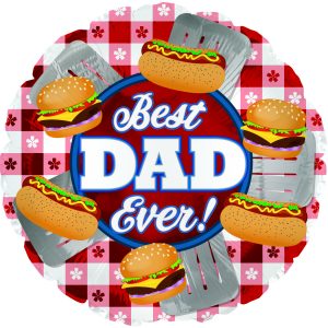 Takeaway Burger Dad 18in Balloon Party Supplies Decorations Ideas Novelty Gift 114421