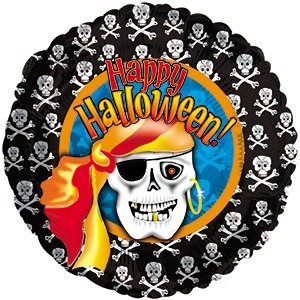 Ghost Pirate Skull Halloween 18in Balloon Party Supplies Decorations Ideas Novelty Gift 114598