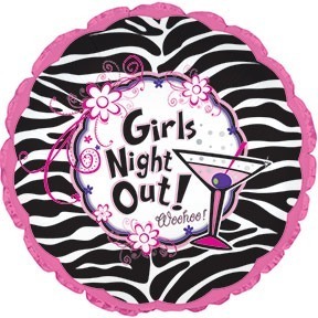 Girls Night Zebra Print 18in Balloon Party Supplies Decorations Ideas Novelty Gift 114868