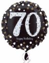 Gold Sparkles 70th Birthday Balloon Party Supplies Decorations Ideas Novelty Gift