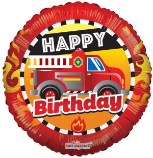 Fire Engine Flames 18in BalloonParty Supplies Decorations Ideas Novelty Gift 15048
