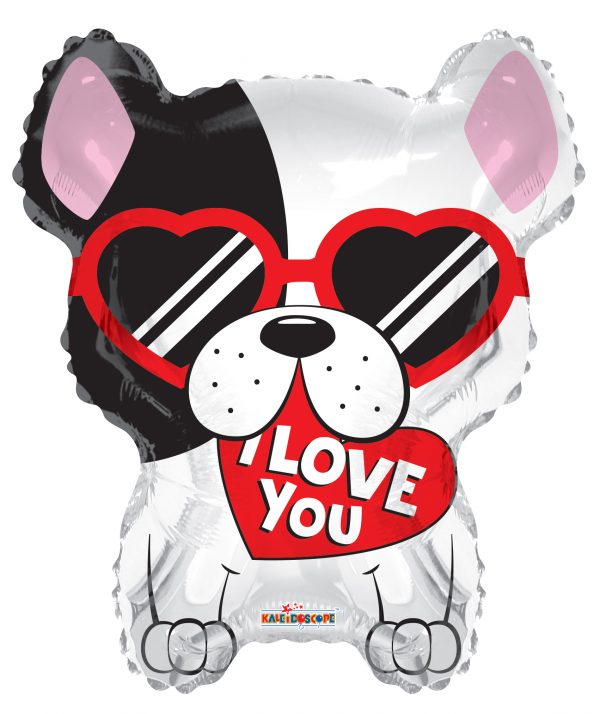 Love You Frenchie Shades 18in Jr Shape Balloon Party Supplies Decorations Ideas Novelty Gift 15985-18