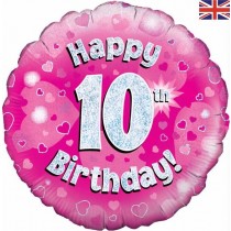 Pink Glitz 10th Birthday Standard Balloon Party Supplies Decorations Ideas Novelty Gift