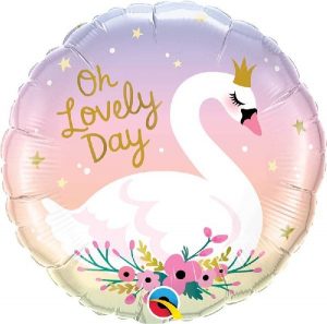 Oh Lovely Day Swan 18in Balloon Party Supplies Decorations Ideas Novelty Gift 10371