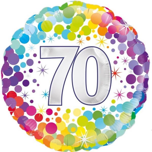 Colourful Confetti 70th Birthday Balloon Party Supplies Decorations Ideas Novelty Gift