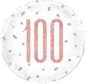 Glitz Rose Gold 100 Standard Balloon Party Supplies Decorations Ideas Novelty Gift