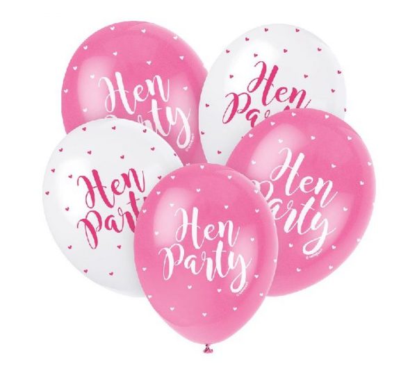 Pink White Hen Party 12in Latex Balloons Party Supplies Decorations Ideas Novelty Gift 56113