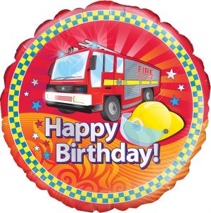 Fireman Hat Engine 18in Balloon Party Supplies Decorations Ideas Novelty Gift 228366
