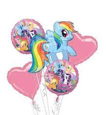 MLP Rainbow Dash 5 Balloon Bouquet Party Supplies Decorations Ideas Novelty Gift 26422