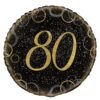 Gold Prismatic 80th Birthday Standard Balloon Party Supplies Decorations Ideas Novelty Gift