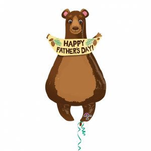 Fathers Day Bear Supershape Balloon Party Supplies Decorations Ideas Novelty Gift