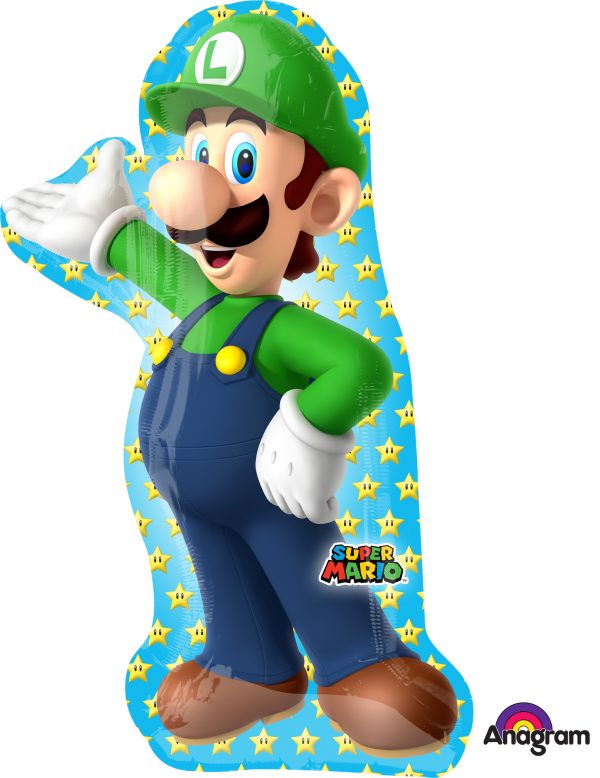 Luigi Supershape Balloon Party Supplies Decorations Ideas Novelty Gift