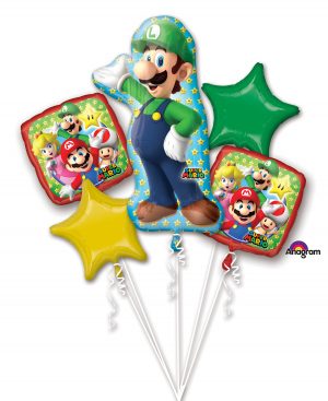 Luigi Balloon Bouquet Party Supplies Decorations Ideas Novelty Gift