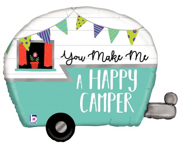 Happy Camper Caravan Supershape Balloon Party Supplies Decorations Ideas Novelty Gift