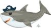 Ahoy Pirate Shark 41in Shape Balloon Party Supplies Decorations Ideas Novelty Gift 38482