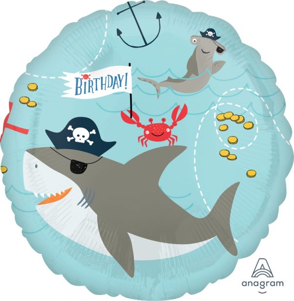 Ahoy Pirate Animals Birthday 18in Balloon Party Supplies Decorations Ideas Novelty Gift 38484